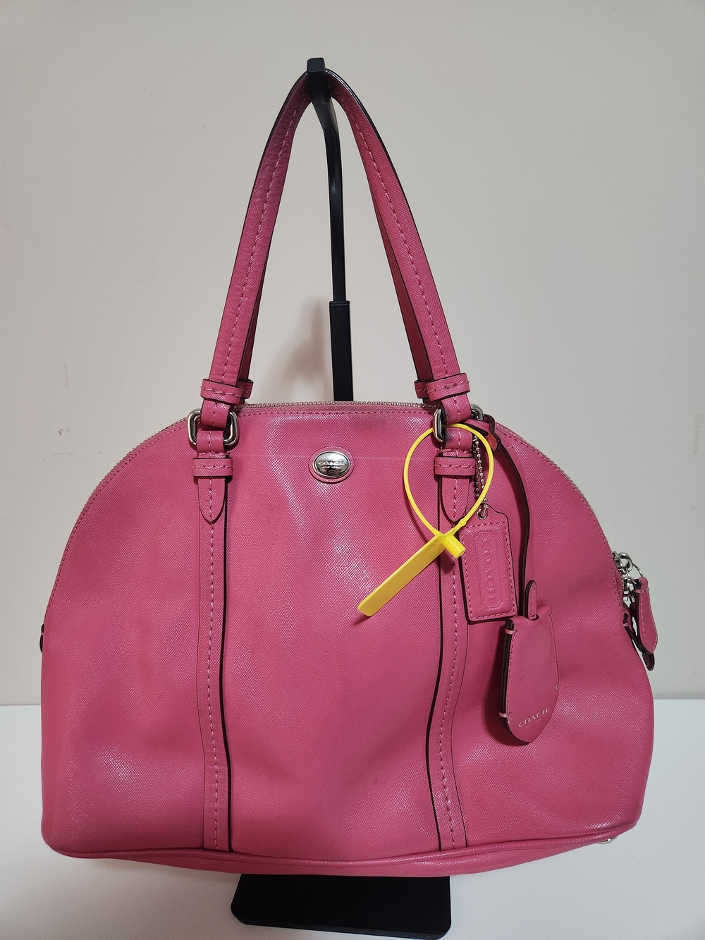 Coach Pink Leather Dome Satchel